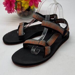 Teva Stylish Black and Orange Women's Sandals Size 9